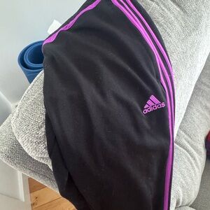 Adidas Black and Pink Climalite Pants